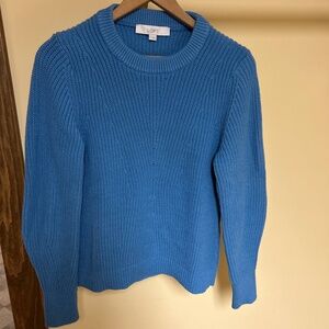 Loft Blue Long Sleeve Cotton Sweater Size Medium